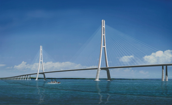 Figure 1: A cable-stayed (cantilever) bridge